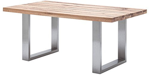 möbelando Esszimmertisch Holztisch Esstisch Küchentisch Tisch Massiv Küche Castello I (Wildeiche, 260x100 cm)