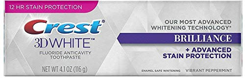 Crest 3D-Weiß Brilliance Zahnpasta, Vibrant Peppermint 4,1 Unzen (Packung mit 8)