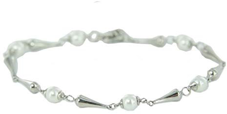 Skagen Damen Armband silber Perlen JBSS032