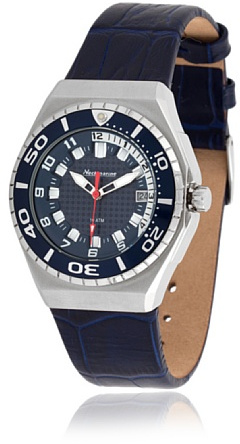 Neckmarine Uhr mit japanischem Uhrwerk NM11922MS03 blau 38 mm