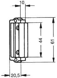 Effeff Türschließer Schließblech 1410, Edelstahl, Brushed Nickel, Metall, Hochfrequentierte Bereiche, Gebäudetechnik