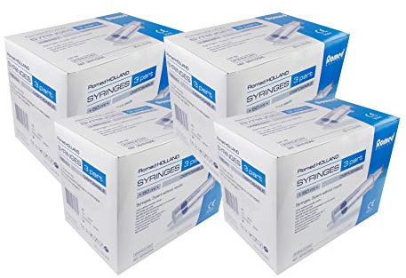 Romed Medical Einmalspritzen Einwegspritzen 3-parth (Spritze 50 ml, Menge: 100 Stück)