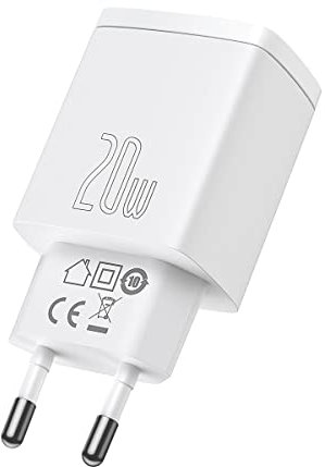 Baseus Compact Quick Charger Dual 20W White Schnelladegerät