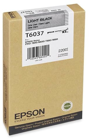 Epson T6037 Tintenpatrone, Singlepack, hell schwarz