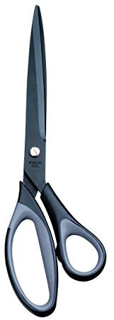 MAUL Schere mit scharfer Klinge aus Edelstahl und gummierten Griffen | ideal für Haushalt, Schule und Büro | zum Basteln, Nähen und für den täglichen Gebrauch | Klingenlänge: 26 cm | schwarz