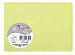 Clairefontaine 11350C Packung mit 25 Karten Pollen in Format C6, 110 x 155mm, 210g, knospengrün