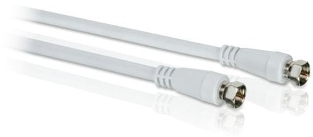 Philips SWV 2838 W/10 Koaxial Kabel, F-Stecker 75 dB 5,0 m weiß