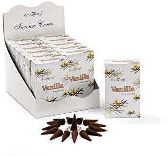 Stamford Vanilla Incense Cones, 15 Cones x 12 Packs