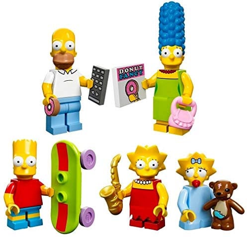 Lego Minifigures the Simpsons Family of 5 Homer Marge Bart Lisa Maggie Sealed Packs
