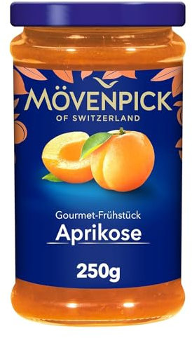 Mövenpick Gourmet-Frühstück Aprikose, hochwertiger Premiumaufstrich Fruchtaufstrich, 250 g