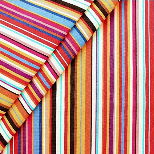 Liegestuhlstoff Outdoorstoff Stoff Breite 45 cm Meterware Streifen Multicolor