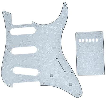 KAISH White Pearl Guitar SSS Schlagbrett mit Tremolo-Rückplatte für Yamaha Pacifica Gitarre