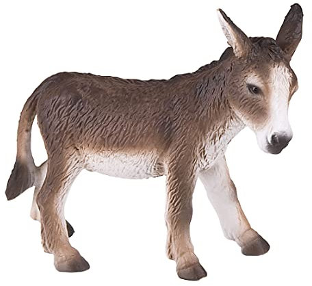 Bullyland 62509 - Spielfigur Esel, ca. 10,5 cm große Tierfigur, detailgetreu, PVC-frei, ideal als kleines Geschenk für Kinder ab 3 Jahren