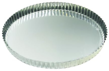 Gobel 126340 Tourtière Rond Cannelé Fond Fixe Fer Blanc, 80 x 150 cm