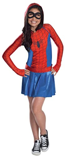 Rubie's Official Marvel Spider-Girl Hoodie Dress Childs Costume, Kids Superhero Fancy Dress