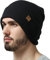 Tough Headwear Cuffed Beanie Hats for Men - Winter Beanies for Women - Toboggan Hat - Mens Winter Knit Hat - Stocking Cap Black