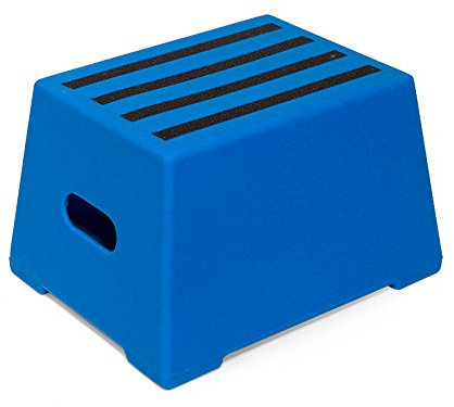 1 Tread Heavy Duty Blue Plastic Moulded Safety Block Step