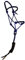 Knotenhalfter Fashion, mit Strick Full royalblau-schwarz