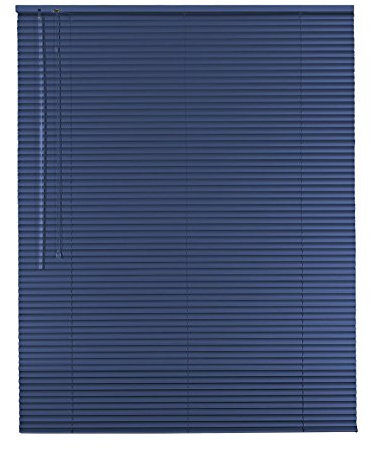 Original Easy-Shadow Aluminium Jalousie Jalousette Breite 75 x 180 cm Höhe in Farbe blau - Bedienseite links - Fensterjalousie Jalousien Alu-Jalousien Alu-Jalousetten Fenster Rollo Lamellenbreite 25 mm Lamellen / Maßanfertigung