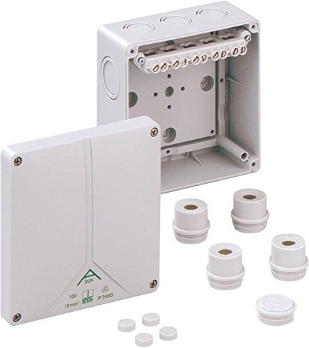 Abzweigkasten Klemm IP65 10qmm gr kst 140x140x79mm Wand/Decke quadrat hfr ABOX100-10