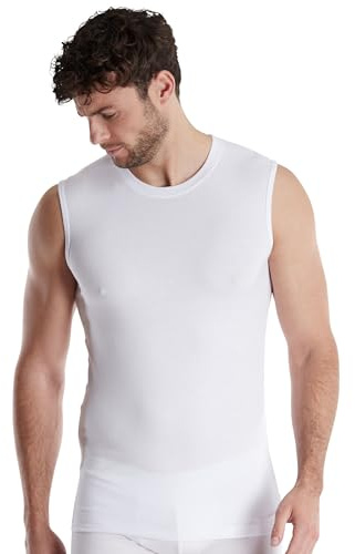 Götzburg Herren Tank-Top, Baumwolle, Jersey, weiß, Uni