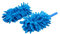 StaubWunder Staubwedel Staubwischer, ausziehbarer Teleskopstiel Staubfänger und Mikrofaseraufsätze aus Chenille zum Spinnenweben entfernen und Staub wischen - Duster Flexi in blau + Ersatzbezüge