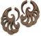 Drachensilber Ohrschmuck ausgefallene Form Holz Schmuck Ohrring Rosenholz Silber Verschluss Fake Piercing Frauen Männer 100% Handarbeit