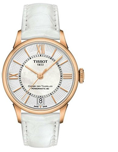 TISSOT DAMEN-ARMBANDUHR 32MM ARMBAND LEDER WEIß AUTOMATIK T0992073611800