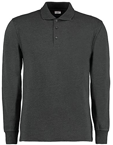 Kustom Kit Mens Pique Long Sleeve Polo Shirt (M) (Graphite)