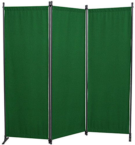 Angerer Freizeitmöbel GmbH Paravent - Raumteiler & Raumtrenner Sichtschutz - Outdoor Paravent für Windschutz & Schatten auf Balkon (3-teilig, PE grün)