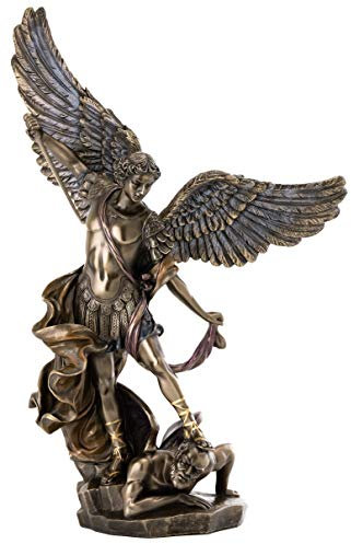 Top Collection St. Michael der Erzengel Statue, H: 37,5 cm X W: 22,9 cm X L: 14 cm