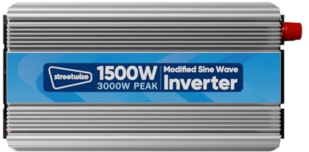 Streetwize 1500W (3000W Peak Power), Twin UK Plug Socket & Single USB Charge Port (SWINV1500)