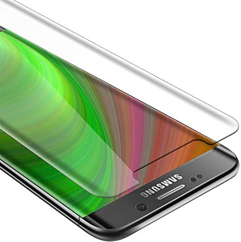 Cadorabo Panzer Schutz Glas für Samsung Galaxy S7 EDGE - Schutzfolie in Ultra-Klar Hüllen freundlich - Gehärtetes (Tempered) Glas Dipslayschutz Folie in 9H Härte Anti Kratzer
