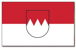 TOP QUALITÄT !! FLAGGE FRANKEN mit Wappen Fahne, Grösse: ca. 90x150 cm, SUPER GUTE QUALITÄT - KEINE hauchdünne Ware - Stoffgewicht ca. 110 gr/m2 - HOCHREISSFEST - für Innen/Aussenbereich