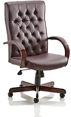 Chesterfield EX000004 Executive Leather Chair with Arms - Burgundy
