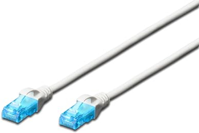 DIGITUS Cat 5e LAN cable – 0.25 m – U/UTP unshielded – 1 Gbps – 100 MHz – CCA network cable with RJ45 – PVC sheath – AWG 26/7 – Compatible with Cat6 and Cat5 – Grey