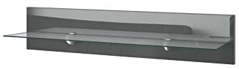Vladon Wandregal Bari, Made in Germany, in Grau Hochglanz - Modernes Schweberegal (98 x 20 x 19 cm)