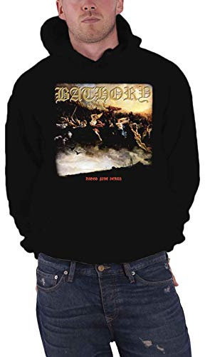 Bathory Blood Fire Death Album Cover offiziell Herren Pullover Kapuzenpullover