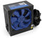 CoolBox PowerLine Black 500 –Fuente de Alimentación ATX para PC, Potencia Máx 500W, Compatible Intel y AMD, PFC Pasivo, Cables Mallados. Color Negro