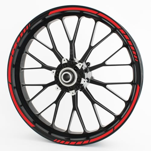 Felgenrandaufkleber GP im GP-Design passend für 10 Zoll Felgen für Motorrad, Auto & mehr - Hellrot matt