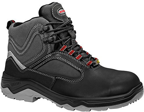ELTEN Sicherheitsschuhe Lex ESD S3S, Damen und Herren, Leder/Textil, Stahlkappe, leicht, klassisch 43, Schwarz