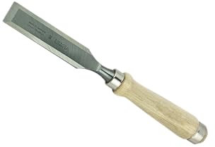 ULMIA Stechbeitel 26 mm Gesamtlänge 305 mm mit hellem Holzheft, zur Bearbeitung von Holz, 164-26