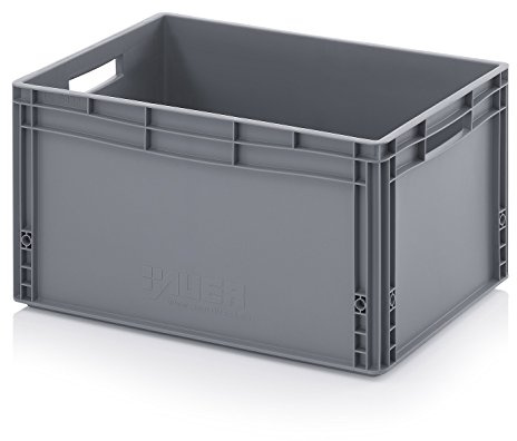 Auer Bacs Euro 60 x 40 x 32 caisse en plastique 60x40x32 conteneur de stockage gris empilable