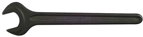 Stubai 19900024 DIN894 CV Burnished Finish Single Open-End Spanner, Brown, 24 mm