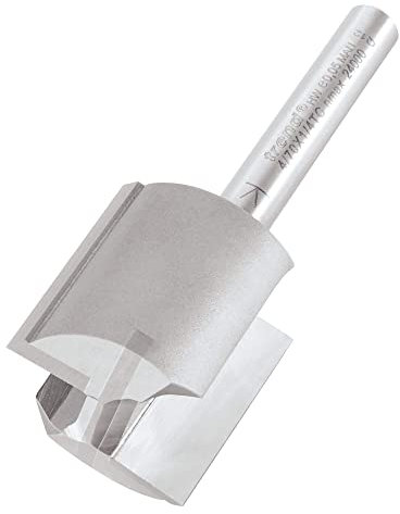 Trend Professional Straight Two Flute Router Cutter, 1/4 Inch Shank, 25mm Cut Diameter & 25mm Cut Length, Tungsten Carbide Tipped, 4/70X1/4TC