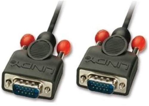LINDY 31441 VGA-Anschlusskabel ohne Ferritkerne, 15-pol. HD Stecker/Stecker 2m