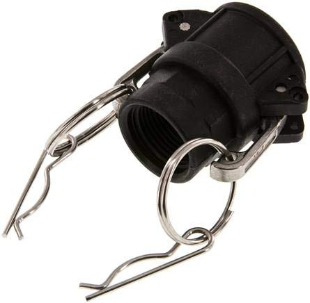 Kamlock-Kupplung (D) Rp 3/4(IG), Polypropylen Werkstoff:Polypropylen* Gewinde:Rp 3/4 DN:20 (3/4)