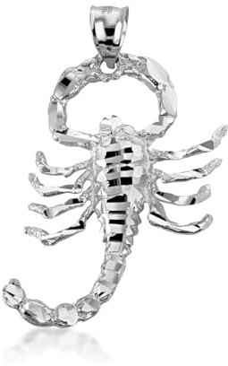 925 Sterling Silver Stunning Scorpio Zodiac Charm Scorpion Pendant