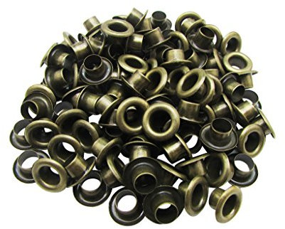 Amanaote 6 mm innen Loch Durchmesser Bronze Ösen Tüllen mit Waschmaschine selbst Unterstützung Stück 150 Sets
