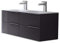 Badmöbelset Vanessa - Doppelwaschbecken und Unterschrank mit 4 Schubladen, BTH: 120x48x47cm, Farbe: hochglanz Grau